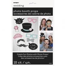Photo Booth Props - Paper - Wedding - 10 Count