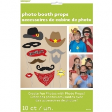 Photo Booth Props - Paper - Western - 10 Count