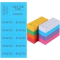 Ticket - Penny - 10 Tickets per Sheet - 125 Sheets - Assorted Colours