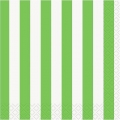 Stripe - Lime Green - Lunch Napkin - 16 Count