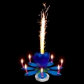 Candle - Cake - Spinning Musical - Blue