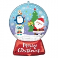 Christmas Snow Globe - 27 - Foil Balloon - With Helium Fill