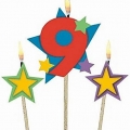 Candle - Birthday - On Sticks - 0-9