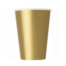 Cup - Paper - 12 Oz - 8 Count - Foil - Gold