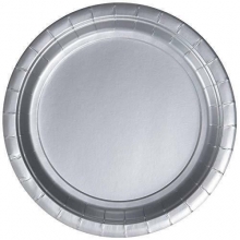 Plate - Dinner - Paper - 10\" - 20 Count - Silver