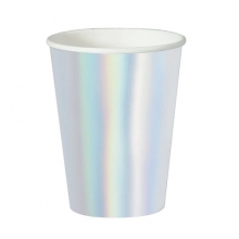 Cup - Paper - 12 Oz - 8 Count - Foil - Iridescent