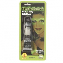 Makeup - Hair and Body Glitter - Glow in the Dark - Green