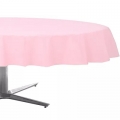 Table Cover - Plastic - 84 - Round - Blush Pink