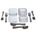 Appetizer Set, Clear/White (96ct)