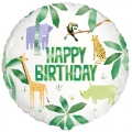 Animal Safari - Foil Balloon - Birthday - 18 - With Helium Fill