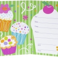Cupcake - Party Invitations - 8 Count