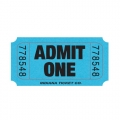 Ticket Roll - Admit One - 2000 Tickets - Assorted Colours