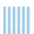 Stripe - Powder Blue - Beverage Napkin - 16 Count