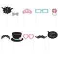 Photo Booth Props - Paper - Wedding - 10 Count