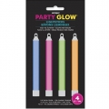 Glow Lightsticks - 4 Count - 4 - Assorted Colours