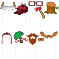 Photo Booth Props - Paper - Lumberjack - 10 Count