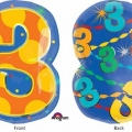 Balloon - 18 - Numbers 0-9 - Jr Shape - With Helium Fill