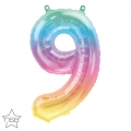 Balloon, 16, Jelli Ombre Numbers 0-9 - Air Fill Only