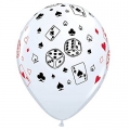 Casino - Cards & Dice - Latex Balloons - 11 - 50 Count