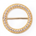 Napkin Ring Holder - Brooch - Gold