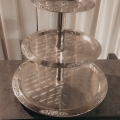 Tiered Tray - Silver Ornate - 3 Tier
