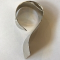 Napkin Ring Holder - Silver Swish w/Rhinestone