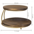 Tiered Tray - Rustic With Gold Frame - 2 Tier