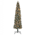 Christmas Tree - 7\' - Pencil - Colour Changing - LED lights